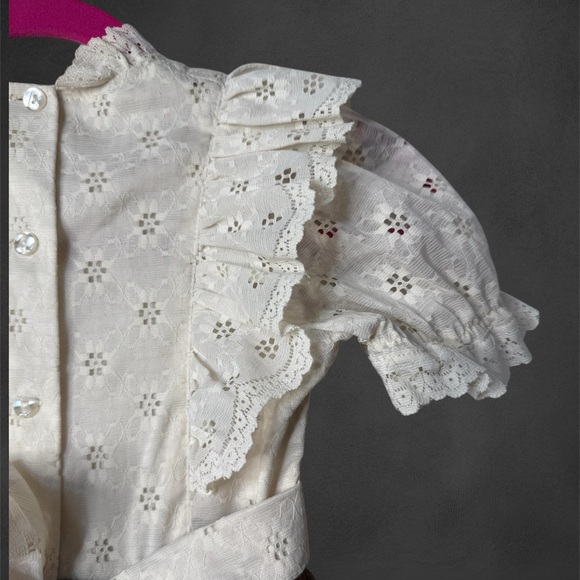 80's LILO California USA Pageant Ruffle Dress 6X - Picture 10 of 14